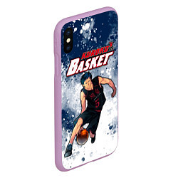 Чехол iPhone XS Max матовый Kuroko no Basuke, Aomine Daiki Дайки Аомине, цвет: 3D-сиреневый — фото 2