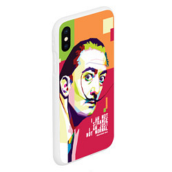 Чехол iPhone XS Max матовый Salvador Dali - i am just not normal, цвет: 3D-белый — фото 2