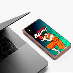 Чехол iPhone XS Max матовый Kuroko no Basuke, Midorima Shintaro Шинтаро Мидори, цвет: 3D-коричневый — фото 2