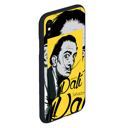 Чехол iPhone XS Max матовый Сальвадор Дали Salvador Dali / 3D-Черный – фото 2