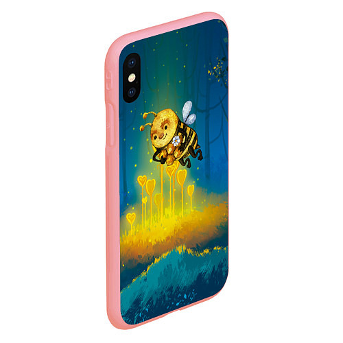 Чехол iPhone XS Max матовый Пчёла с сотами / 3D-Баблгам – фото 2