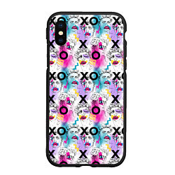 Чехол iPhone XS Max матовый ХО-ХО мем, цвет: 3D-черный