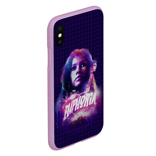 Чехол iPhone XS Max матовый Poster Euphoria / 3D-Сиреневый – фото 2