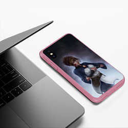 Чехол iPhone XS Max матовый Красотка Марси, цвет: 3D-малиновый — фото 2