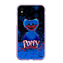Чехол iPhone XS Max матовый Poppy Playtime хоррор, цвет: 3D-сиреневый