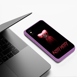 Чехол iPhone XS Max матовый Kissy Missy Horror, цвет: 3D-фиолетовый — фото 2