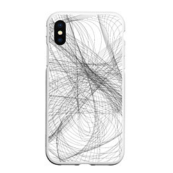 Чехол iPhone XS Max матовый Коллекция Get inspired! Абстракция 654-W, цвет: 3D-белый