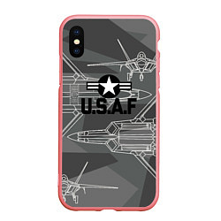 Чехол iPhone XS Max матовый U S Air force, цвет: 3D-баблгам