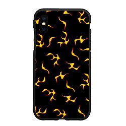 Чехол iPhone XS Max матовый Огоньки Узор, цвет: 3D-черный