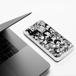 Чехол iPhone XS Max матовый AHEGAO - АХЕГАО, цвет: 3D-белый — фото 2