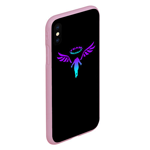 Чехол iPhone XS Max матовый WALHALLA TEAM NEON LOGO TOKYO REVENGERS / 3D-Розовый – фото 2