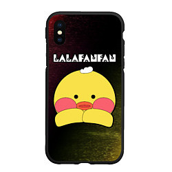 Чехол iPhone XS Max матовый LALAFANFAN - МОРДОЧКА - Глитч, цвет: 3D-черный