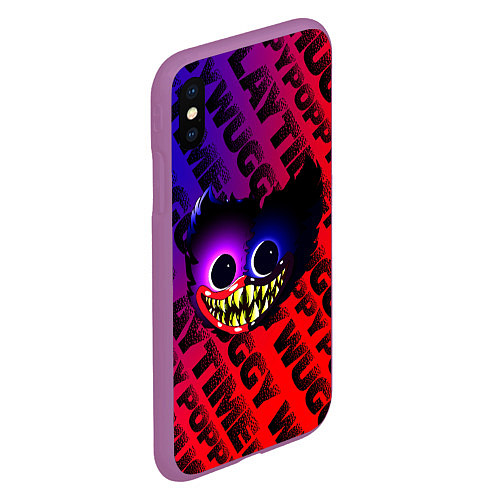 Чехол iPhone XS Max матовый Хаги Ваги Топ / 3D-Фиолетовый – фото 2