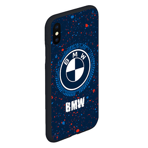 Чехол iPhone XS Max матовый BMW BMW Брызги / 3D-Черный – фото 2