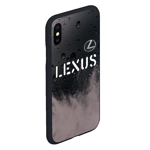 Чехол iPhone XS Max матовый LEXUS Lexus - Краски / 3D-Черный – фото 2