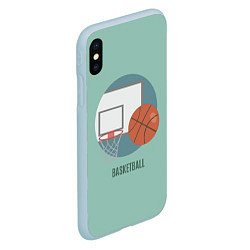 Чехол iPhone XS Max матовый Basketball Спорт, цвет: 3D-голубой — фото 2