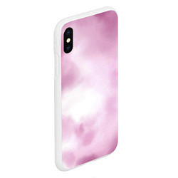 Чехол iPhone XS Max матовый Tie-dye Pink, цвет: 3D-белый — фото 2