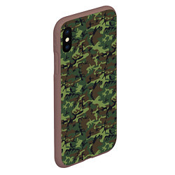 Чехол iPhone XS Max матовый Камуфляж Нато Вудленд woodland, цвет: 3D-коричневый — фото 2