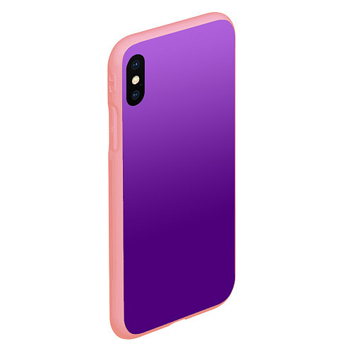 Чехол iPhone XS Max матовый Красивый фиолетовый градиент / 3D-Баблгам – фото 2
