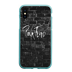 Чехол iPhone XS Max матовый PINK FLOYD - ПИНК ФЛОЙД КИРПИЧНАЯ СТЕНА, цвет: 3D-мятный