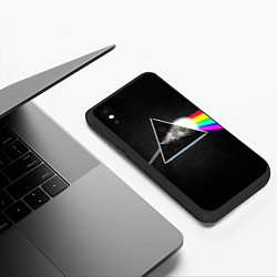 Чехол iPhone XS Max матовый PINK FLOYD - ПИНК ФЛОЙД ГЛИТЧ, цвет: 3D-черный — фото 2