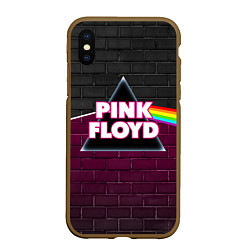 Чехол iPhone XS Max матовый PINK FLOYD ПИНК ФЛОЙД, цвет: 3D-коричневый