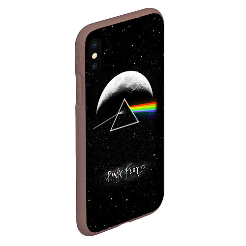 Чехол iPhone XS Max матовый PINK FLOYD LOGO ПИНК ФЛОЙД ЗВЕЗДЫ / 3D-Коричневый – фото 2