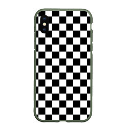 Чехол iPhone XS Max матовый Chess Squares Cubes