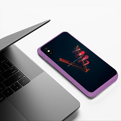 Чехол iPhone XS Max матовый МГС 5, цвет: 3D-фиолетовый — фото 2