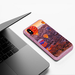 Чехол iPhone XS Max матовый Невероятно Красивые Воздушные Шары!, цвет: 3D-розовый — фото 2