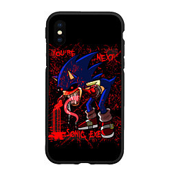 Чехол iPhone XS Max матовый Sonic Exe - killer, цвет: 3D-черный