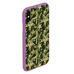 Чехол iPhone XS Max матовый Star camouflage, цвет: 3D-фиолетовый — фото 2