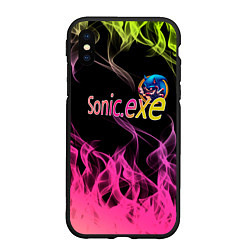Чехол iPhone XS Max матовый Sonic Exe Супер бомба, цвет: 3D-черный