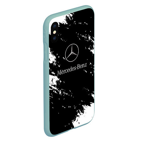 Чехол iPhone XS Max матовый Mercedes-Benz Авто / 3D-Мятный – фото 2