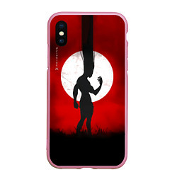 Чехол iPhone XS Max матовый Hunter x Hunter Гон волосы в небо, цвет: 3D-розовый