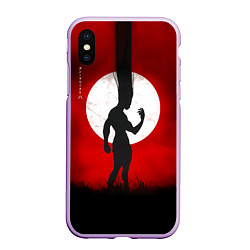 Чехол iPhone XS Max матовый Hunter x Hunter Гон волосы в небо, цвет: 3D-сиреневый