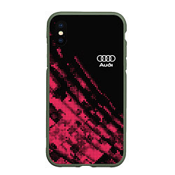 Чехол iPhone XS Max матовый Audi Текстура