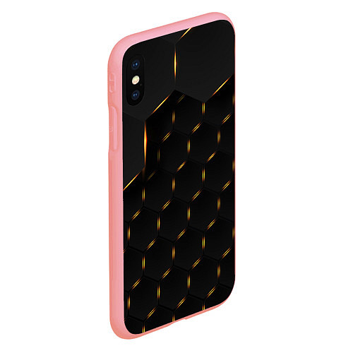 Чехол iPhone XS Max матовый Hexagonшестиугольник / 3D-Баблгам – фото 2