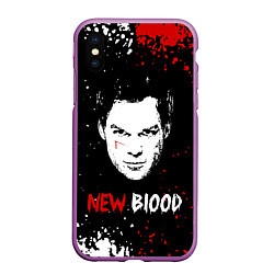 Чехол iPhone XS Max матовый Декстер Новая Кровь Dexter New Blood, цвет: 3D-фиолетовый