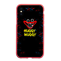 Чехол iPhone XS Max матовый Poppy Playtime Поппи Плейтайм huggy wuggy, цвет: 3D-красный