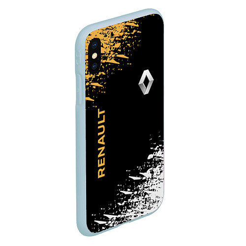 Чехол iPhone XS Max матовый Renault Auto / 3D-Голубой – фото 2