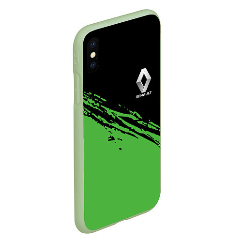 Чехол iPhone XS Max матовый Renault Green / 3D-Салатовый – фото 2