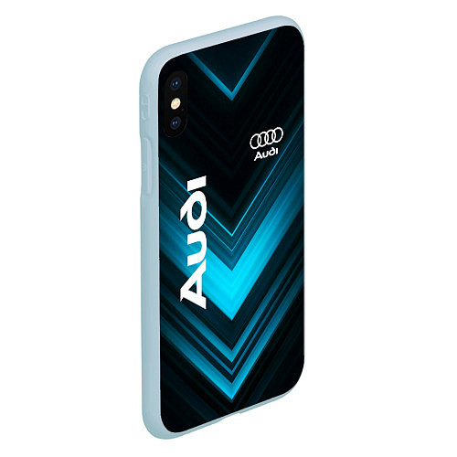 Чехол iPhone XS Max матовый Audi sport auto / 3D-Голубой – фото 2