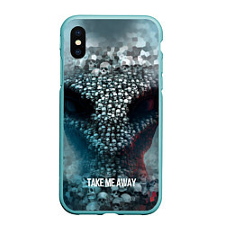 Чехол iPhone XS Max матовый Get me out of here, цвет: 3D-мятный