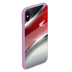 Чехол iPhone XS Max матовый Honda Текстура, цвет: 3D-сиреневый — фото 2