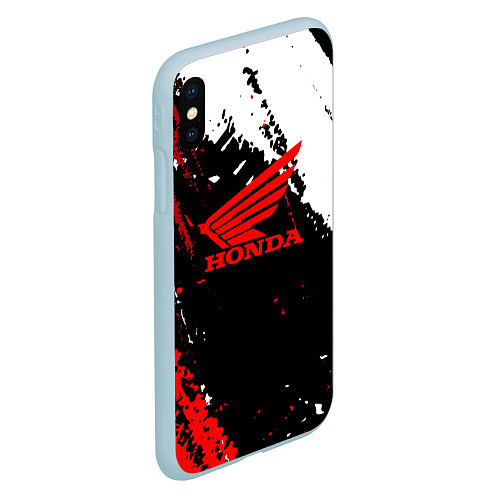 Чехол iPhone XS Max матовый Honda Logo Auto / 3D-Голубой – фото 2