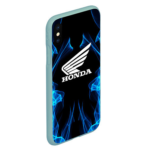 Чехол iPhone XS Max матовый Honda Fire / 3D-Мятный – фото 2