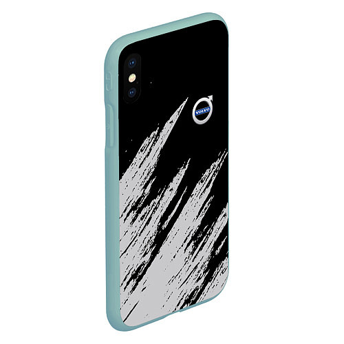 Чехол iPhone XS Max матовый Volvo - Бренд авто / 3D-Мятный – фото 2