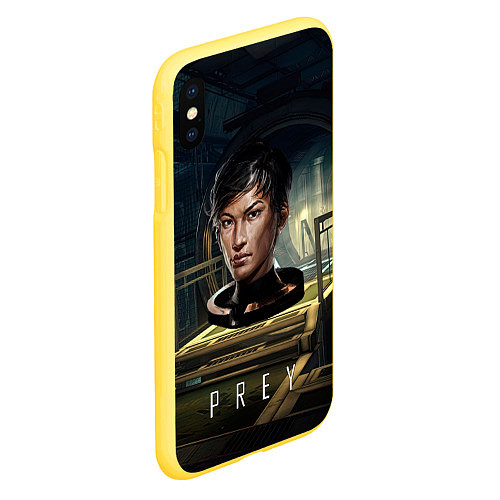 Чехол iPhone XS Max матовый PREY game woman / 3D-Желтый – фото 2