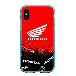 Чехол iPhone XS Max матовый Honda sport брызги, цвет: 3D-мятный